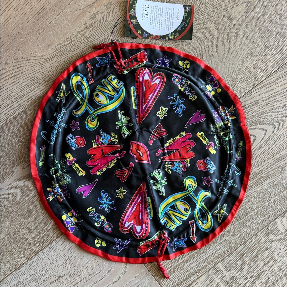 Brighton Black and Red Love Jewelry Pouch